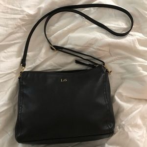 Lo & Sons Pearl Crossbody in Black Napa Leather